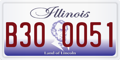 IL license plate B300051
