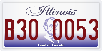 IL license plate B300053