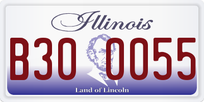 IL license plate B300055
