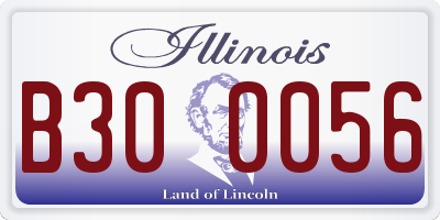 IL license plate B300056