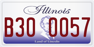 IL license plate B300057