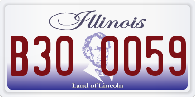 IL license plate B300059