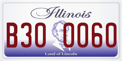 IL license plate B300060