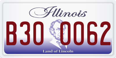 IL license plate B300062