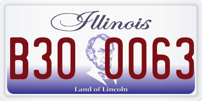 IL license plate B300063