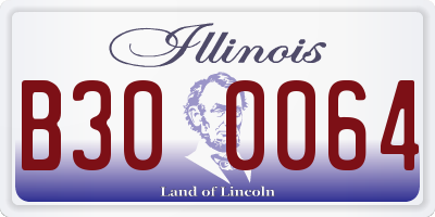 IL license plate B300064