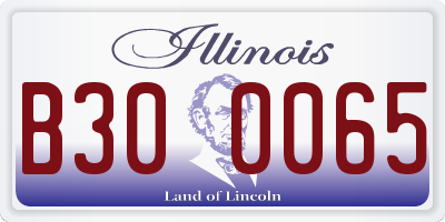IL license plate B300065