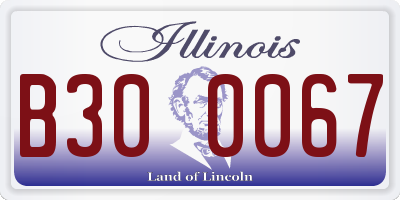 IL license plate B300067