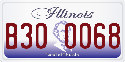 IL license plate B300068