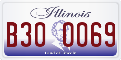 IL license plate B300069