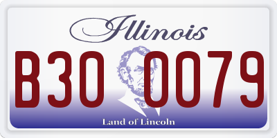 IL license plate B300079