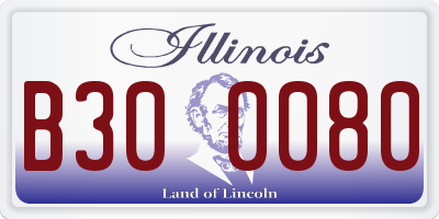 IL license plate B300080