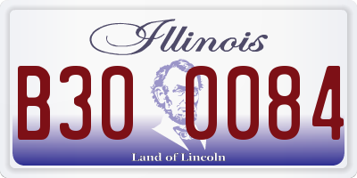 IL license plate B300084