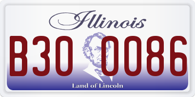 IL license plate B300086