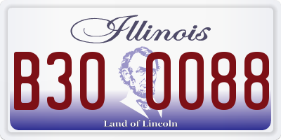 IL license plate B300088