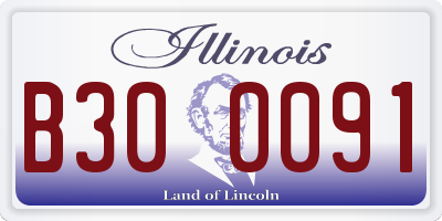 IL license plate B300091