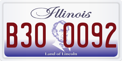 IL license plate B300092