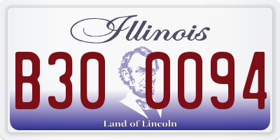 IL license plate B300094