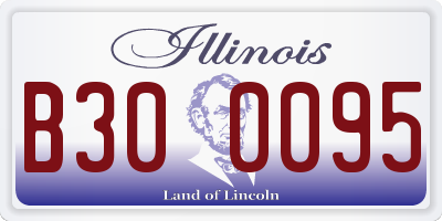 IL license plate B300095