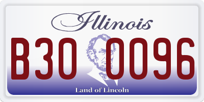 IL license plate B300096