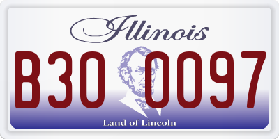 IL license plate B300097
