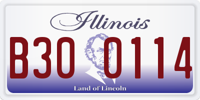 IL license plate B300114