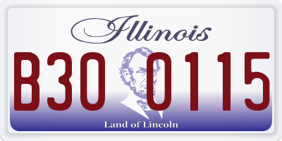IL license plate B300115
