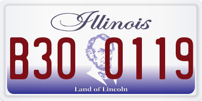 IL license plate B300119