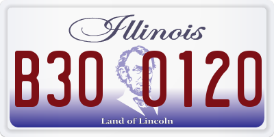 IL license plate B300120