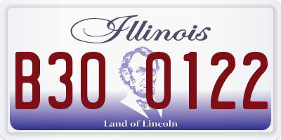 IL license plate B300122