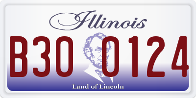 IL license plate B300124