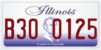 IL license plate B300125
