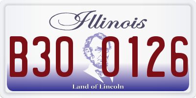 IL license plate B300126
