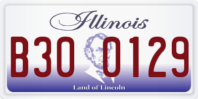 IL license plate B300129