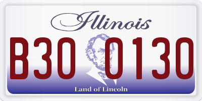 IL license plate B300130