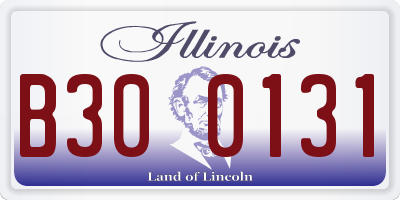 IL license plate B300131