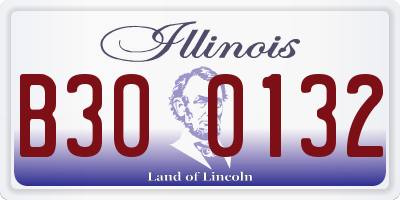 IL license plate B300132
