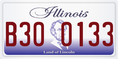 IL license plate B300133