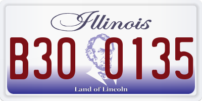 IL license plate B300135