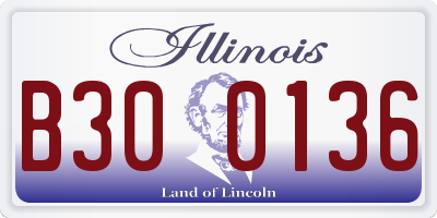 IL license plate B300136