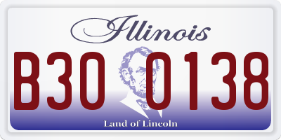 IL license plate B300138
