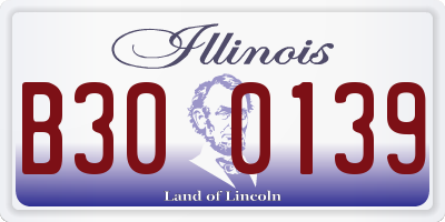 IL license plate B300139