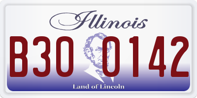 IL license plate B300142