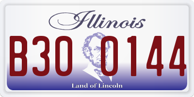 IL license plate B300144
