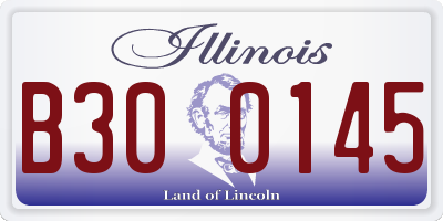 IL license plate B300145