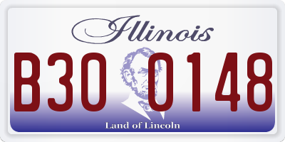 IL license plate B300148