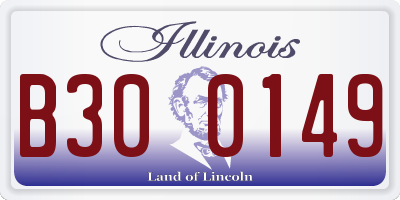 IL license plate B300149