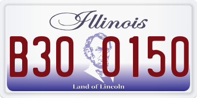 IL license plate B300150