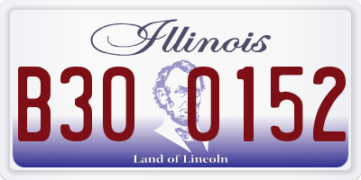 IL license plate B300152