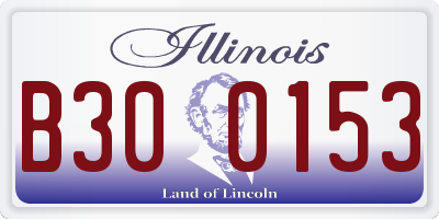 IL license plate B300153